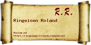 Ringeisen Roland névjegykártya
